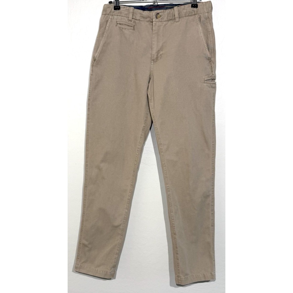 Carbon2Cobalt Men's Pants 30 Khaki 100% Cotton Soft Washed Casual Travel Chino